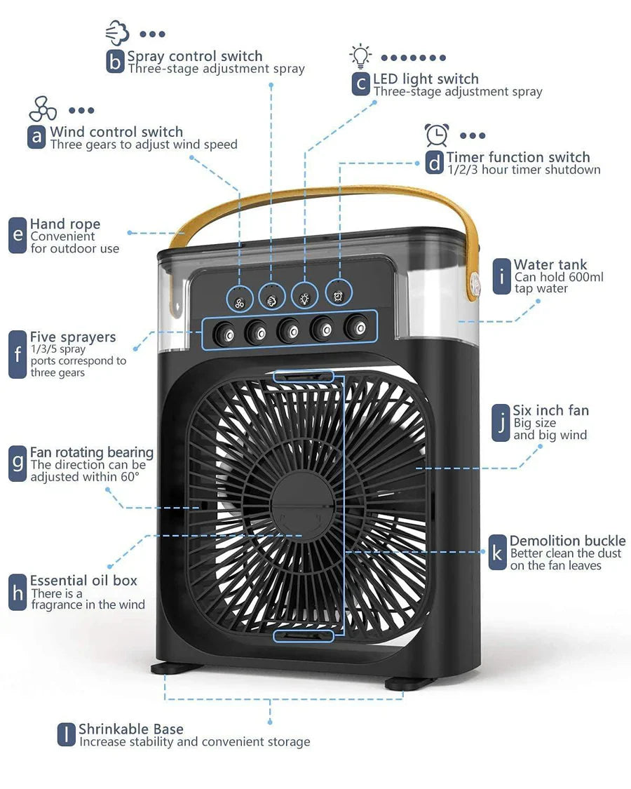 Portable Air Conditioner Fan Mini Air Cooler