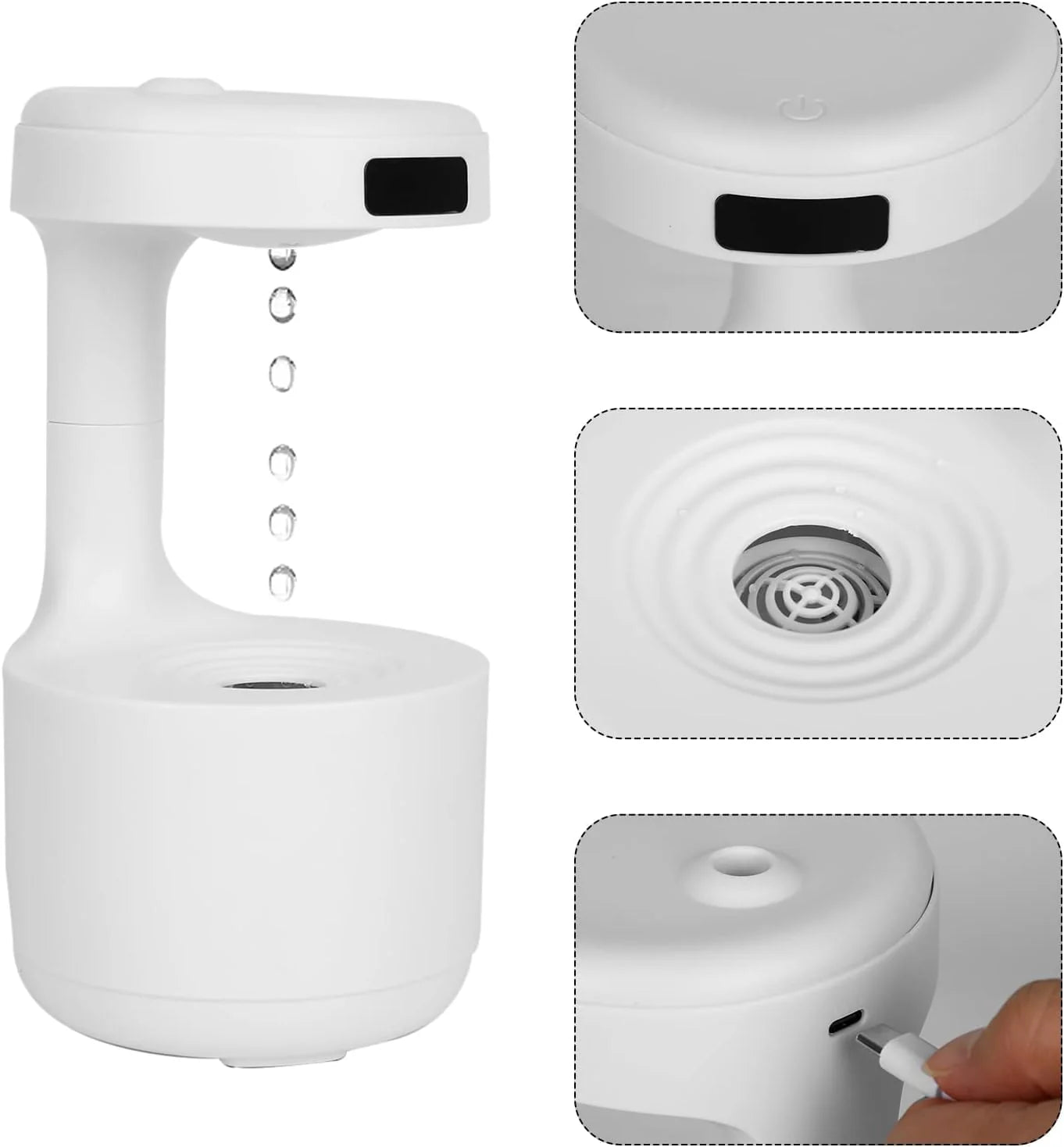 Anti-Gravity Water Droplet Humidifier